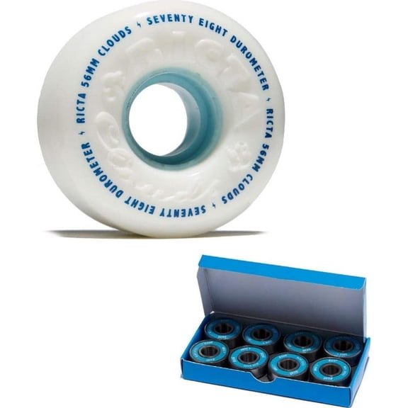 Clouds Soft Skateboard Wheels 56mm / 78A (Set of 4) with CCS ABEC 7 Bearings