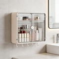 thumbnail image 6 of Bathroom Wall Mounted Storage Cabinet with Double Doors and Pegboard Organizer for Easy Access - Multifunctional Space Saver for Vanity, Shower, Kitchen, Garage, and Laundry Room, 6 of 6
