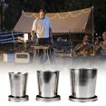 thumbnail image 2 of Food Grade Untarnished Collapsing Travel Cup Outdoor Water Cup For Hiking Outdoor Meal Heat Resistant Pocket Sized Easy Carry Multicolor, 2 of 4