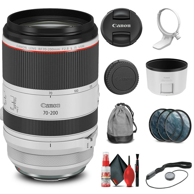 Canon RF 70-200mm F/2.8L IS USM Objectif (3792C002) + Kit de Filtres + Gardien de Capuchon + Plus (Modèle International)