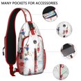 thumbnail image 2 of Sling Backpack,White Christmas Gnome Pattern Crossbody Bag with Water Bottle Holder,Waterproof Sling Bag for Men/Women with Chest Phone Holder for Hiking,Travel, 2 of 6