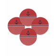 thumbnail image 7 of 13 Inch Round Placemats Set of 4, Red Morocco Non Slip Heat Insulation PP Table Mats, Ocean Nautical Anchor Stripe Geometric Washable Place Mats for Kitchen Dining Party Table Decor, 7 of 7