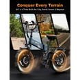 thumbnail image 6 of Jasion Hunter Pro Electric Bike for Adults, 1000W Folding Ebike with 48V 15AH Removable Battery, 20" x 4.0 Fat Tire Foldable Electric Bicycle, 80 Miles Range, App Control, UL 2849, 6 of 10