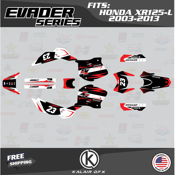 Kalair GFX Graphics Kit for Honda XR125L (2003-2013) Evader Series