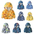 thumbnail image 4 of Odeerbi Toddler Baby Boys Girls Cartoon Pattern Cute Zipper Pocket Windproof Jacket Coat, 4 of 4