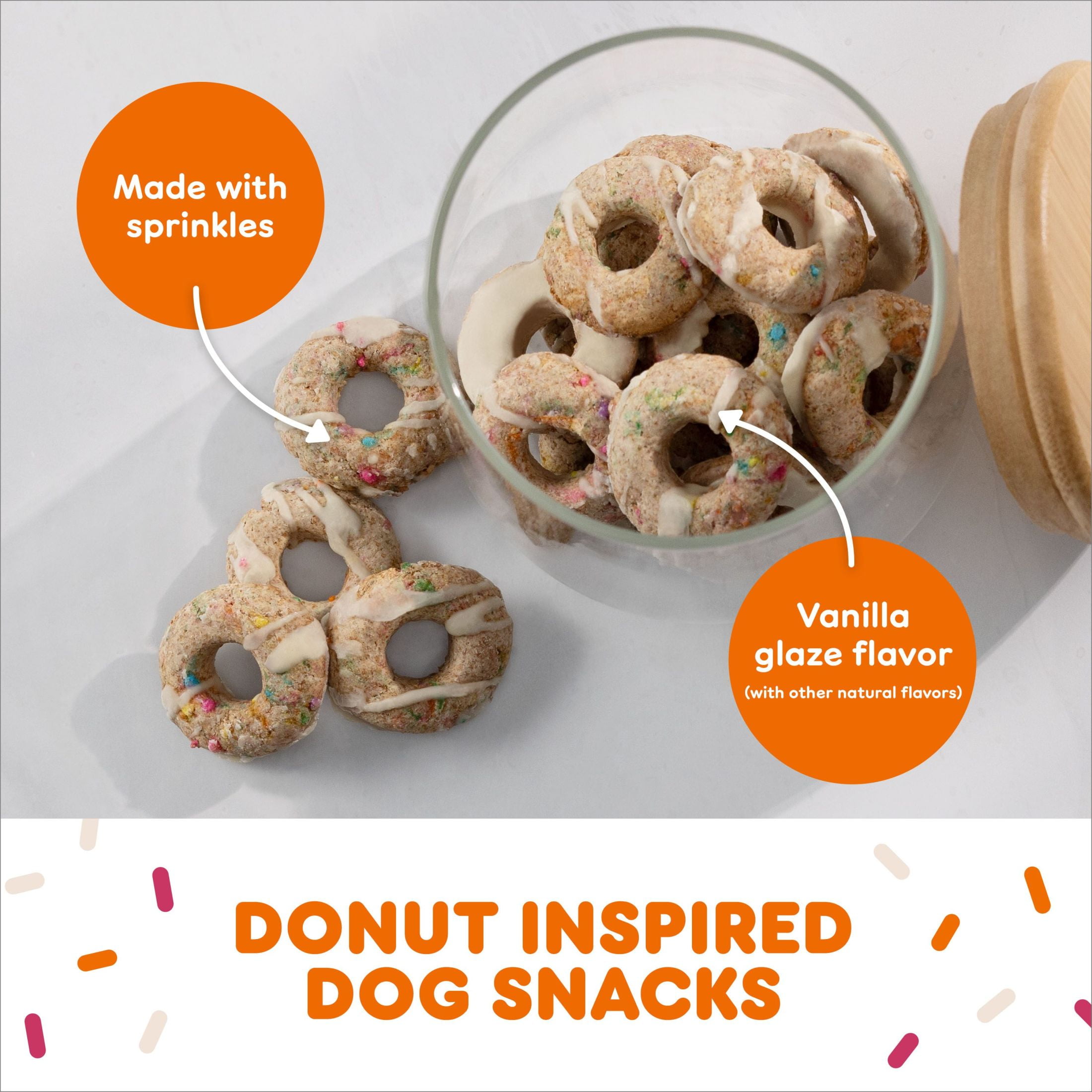 (2 pack) Milk Bone Dunkin’ Vanilla Glaze Flavor Dog Biscuits With Other Natural Flavors, 8 oz Bag