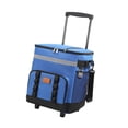 thumbnail image 2 of Bolsa térmica para mantener el frío con ruedas y cremallera, ideal para picnics, pesca y viajes. Azul, 2 of 8