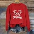 thumbnail image 2 of asdoklhq Christmas Womens Turtleneck Tops Women's Round Neck Christmas Fashion Printed Hoodie Long Sleeved Top Hoodie Hooded Hoodie Red XS, 2 of 4