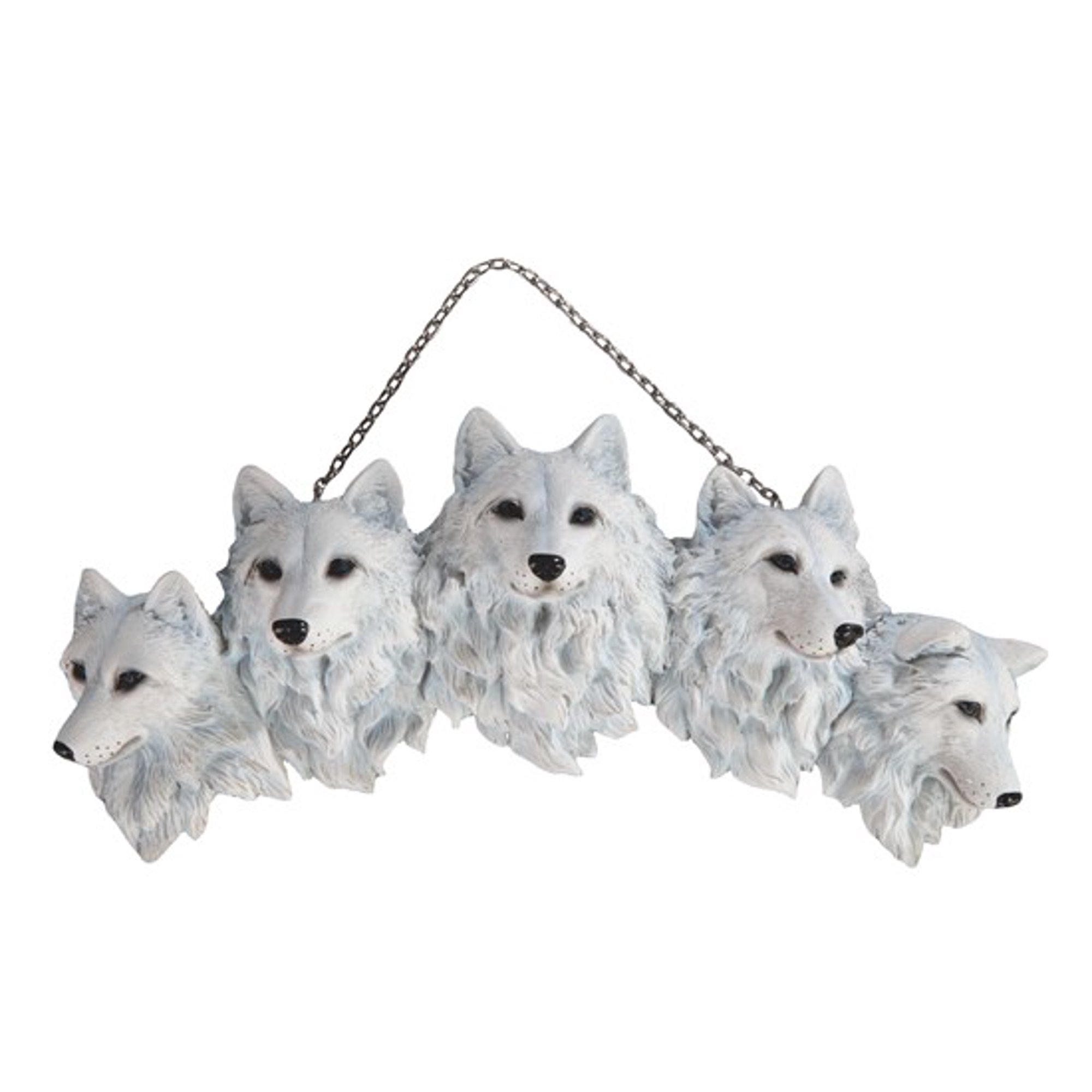 Full Moon 2 Howling Wolves Dreamcatcher Beaded Lace Feather Wall Plaque Decor
