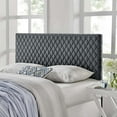 thumbnail image 2 of Headboard, King Size, Velvet, Dark Grey Gray, Modern Contemporary Urban Design, Bedroom Master Guest Suite, 2 of 9