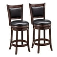 thumbnail image 1 of Ball & Cast Swivel Counter Height Barstool 24 Inch Seat Height Cappuccino Set of 2, 1 of 5