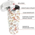 thumbnail image 4 of Fall Tumbler with Lid and Straw 30oz,White Pumpkin Maple Leaf Vacuum Autumn Insulated Leak Proof Tumbler,Farmhouse Gift Cute Women Kids Teen Girls,Thanksgiving Accessories Stainless Steel Coffee Cup, 4 of 6