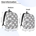 thumbnail image 2 of Easygdp Happy Football for Durable Canvas Laptop Backpack - Adjustable Shoulder Strap, Large Capacity, Fits 15-17in Laptops, for School, Work, Travel-Medium, 2 of 5