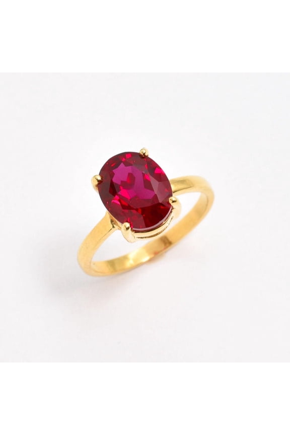 Natural Ruby Gemstone Ring Woman And Mens Birthstone Gift Ring Promise Ring