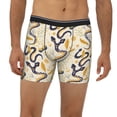 thumbnail image 2 of Xecao Snake And Floral Print Boxer Briefs for Men's Stretch Moisture-Wicking Underwear, Mid-Rise Classics breathable fabric, 2 of 7