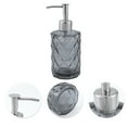 thumbnail image 5 of Unique Bargains 1 Pc Elegant Soap Pump Dispenser for Bathroom 11.15oz Gray Silver Tone, 5 of 6