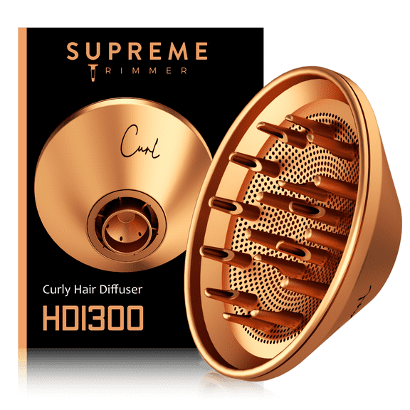 Curly Hair Diffuser Attachment by Supreme Trimmer | Adaptable for Blow Dryer SHD347 for Curly, Wavy & Natural Looking Hair | HDi300 Copper