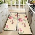 thumbnail image 4 of Kitchen Rugs Sets Of 2,Pioneer Flower Floral Print Pattern Anti Fatigue Kitchen Mat Rugs Non Slip Washable,Decorative Kitchen Floor Mats for Kitchen,Sink,Laundry,17"x47"+17"x47", 4 of 5