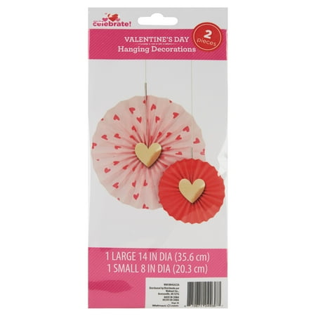 Way To Celebrate Valentine S Day Red And Pink Fan Hanging