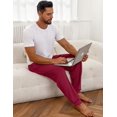 thumbnail image 3 of EKOUAER Men's Pajama Pants, Lightweight Loungewear, Comfy Jogger Sleep Pant Long Pj Bottoms with Drawstring & Pockets, 3 of 6