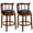 Blue, variant on Aulife 2pcs Bar Stools Genuine Leather Counter Height barstool Wooden Swivel kitchen Stool with Footrest for Kitchen Dining Room