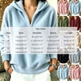 thumbnail image 3 of ClodeEU Women's Half Zip Hooded Reversible Fleece Long Sleeve Sweatshirt ,Casual Pullover Top ,Women's Plus S, 3 of 5