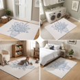 thumbnail image 5 of Area Rugs 3'x5', Blue Floral Carpet Runner Indoor Outdoor Rugs Home Decor Aesthetic, Country Wildflowers Vase Plants Retro Lines Non Slip Mats Washable Accent Rug for Living Room Bedroom, 5 of 8