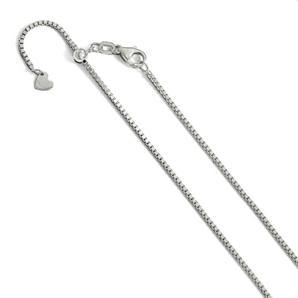 Leslie's 14k White Gold 1.20mm Adjustable Box Chain