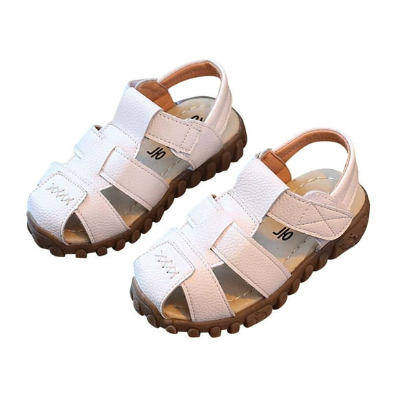 Odeerbi Girls Sandals Baby Girls Boys Children's Beach Shoes Soft Sole Toe Crash Sandals Roman Sandals