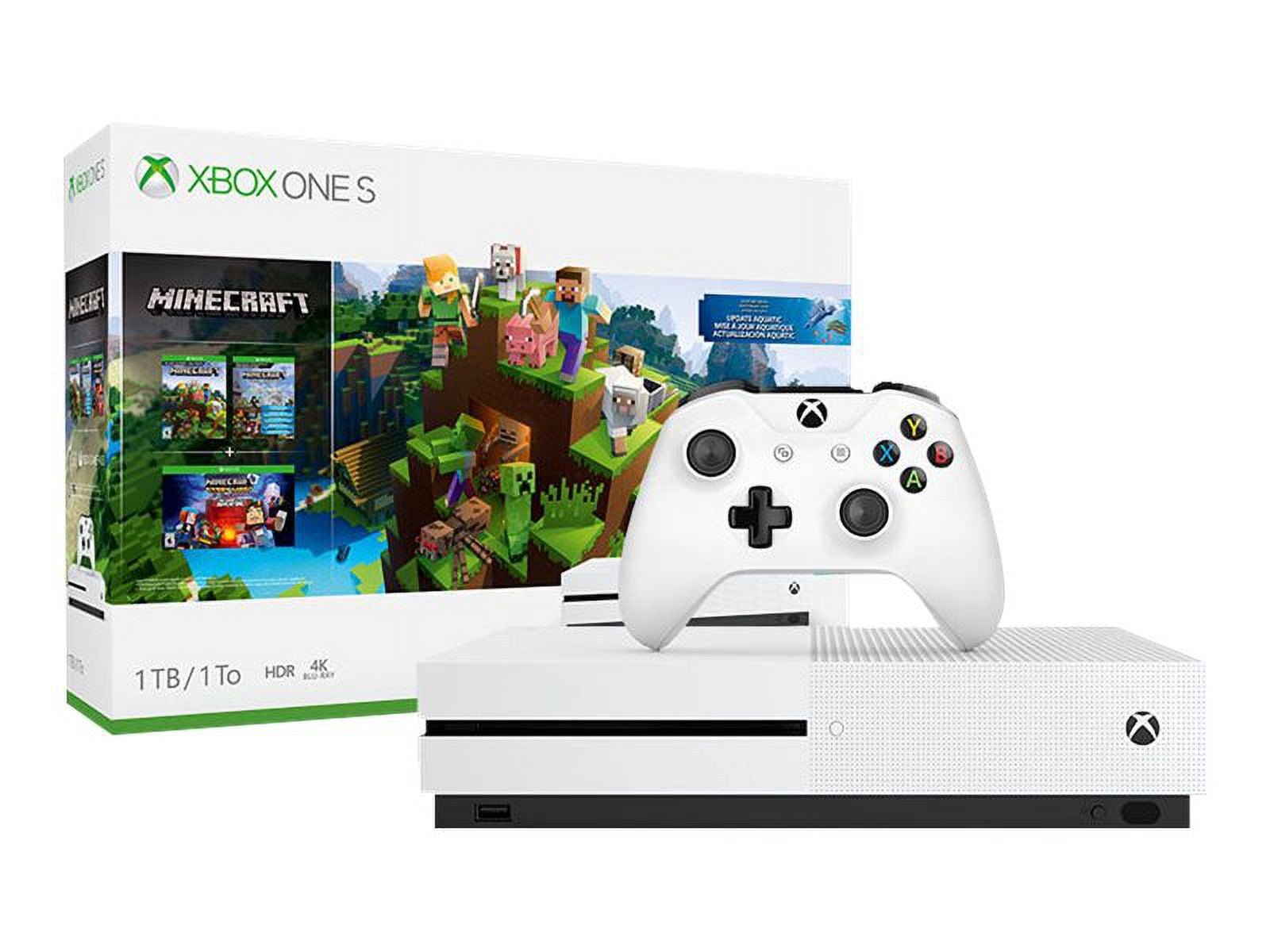 Xbox One S 500GB Console with Minecraft Favorites Bundle, 4K