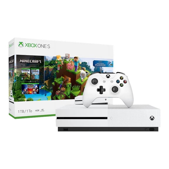 Microsoft Xbox One S 1TB Minecraft Creators Bundle, White, 234-00655