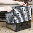 thumbnail image 2 of Toaster Covers 2 Slice, Dachshund puppy anchors stripe Waterproof Bread Machine Cover Fits for Standard 2 Slice Toasters, Home Decor Toaster Protection with Hanging Rope, 2 of 7