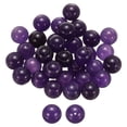 thumbnail image 1 of Uxcell 50 piezas de cuentas de piedra natural de 10 mm, cuentas de cristal púrpura redondas sueltas genuinas y suaves para hacer joyas, pulseras, collares, aretes, bricolaje, 1 of 7