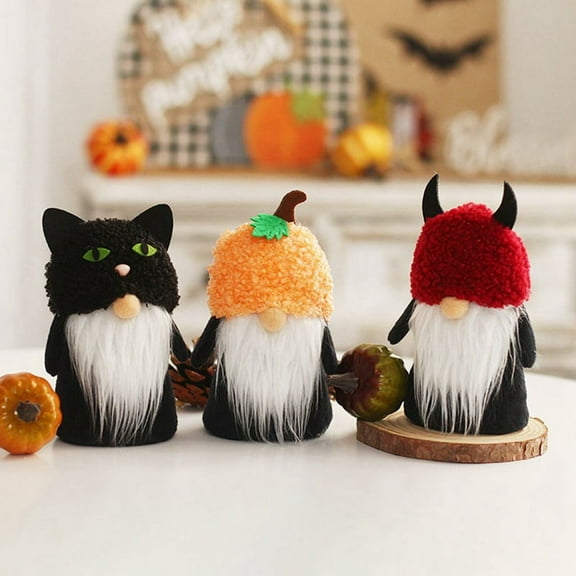 Thanksgiving Gnomes Plush Decoration, 3 PCS Cute Harvest Gift Pumpkin Dolls Swedish Faceless Fall Autumn Home Decor