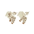 thumbnail image 2 of BemeyourBBs 3Pcs Newborn Baby Boy New To the Herd Outfits Long Sleeve Romper Pants and Hat Set Going Home Clothes, 2 of 8