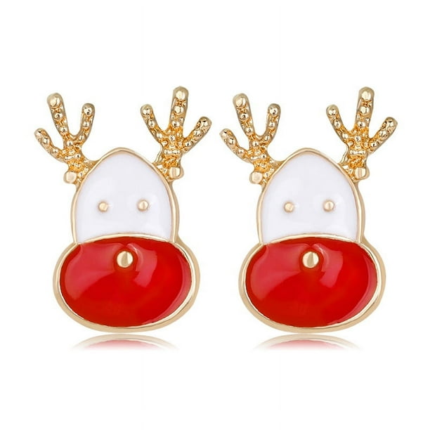 Xihbxyly Pendientes de Metal Estilo Navideño: Decora Una Navidad Diferente