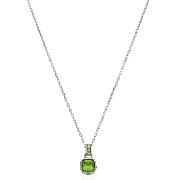 Swarovski Birthstone Pendant August Pendant Rhodium Shiny Green