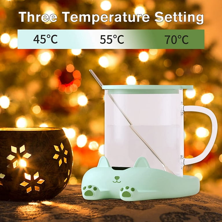 Fyjucpa Coffee Mug Warmer Electric Coffee Cup Warmer with 3-Gears Heating Temperature Settings Smart Gravity Sensor Auto Shut On/Off Candle Warmer for