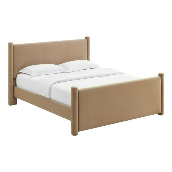 Pemberly Row Modern / Contemporary Full Platform Bed in Taupe