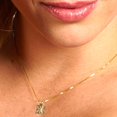 thumbnail image 4 of 2.5 ct Brilliant Princess Cut Solitaire Simulated Champagne 14k Yellow Gold Pendant with 16" Chain, 4 of 4