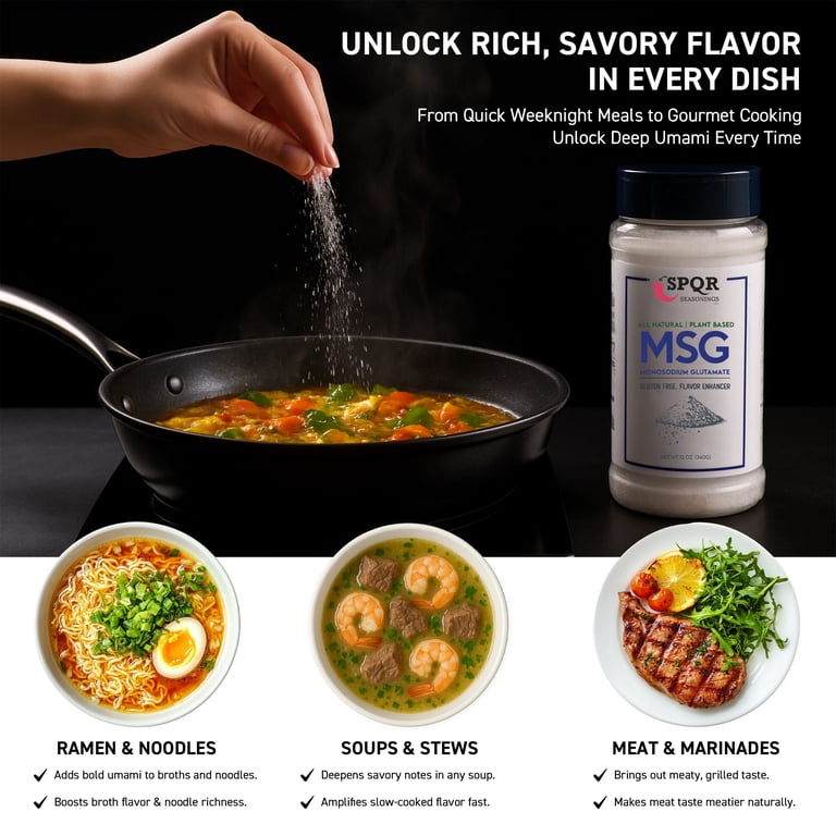 MSG Seasoning All Natural Plant Based Monosodium Glutamate XL 12