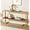Brown, variant on Console Sofa Table, 52" Modern Entryway Table, 2-Tier Open Shelf with Tempered Glass, Metal Frame Behind Couch Table with Gold Metal Frame for Living Room Hallway Entrance, Brown