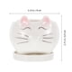 thumbnail image 2 of Maceta de cerámica blanca con diseño de gato de dibujos animados, creativa, con forma de flor carnosa, para uso doméstico, mini gato con base sin planta, 2 of 7