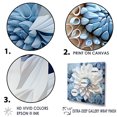 thumbnail image 3 of Designart "Embracing Blue And White Dahlia Beauty" Dahlia Floater Framed Canvas Prints, 3 of 5