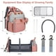 thumbnail image 4 of Mochila JOYCE, bolsa de pañales para bebés 3 en 1, color gris rosado, 4 of 7