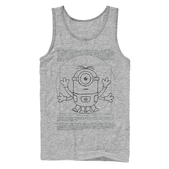 Men's Despicable Me Minion da Vinci Man  Tank Top Athletic Heather Small