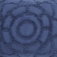 thumbnail image 6 of Better Trends Chenille Comforter Set Queen Size 3 Piece 100% Cotton Soft & Cozy All Season Bedding Cleo Collection - Navy, 6 of 7