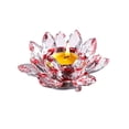 thumbnail image 3 of Crystal Lotus Tealight Candle Holder - Glass Tea Light Candlestick, Clear Crystal Figurine Ornament for Home, Office, Christmas, Halloween Decoration, 3 of 7