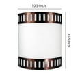 thumbnail image 5 of 18W Wall Lamp with Acrylic Plate and Steel Trim, White and Rustic Brown- Saltoro Sherpi, 5 of 5
