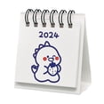 thumbnail image 5 of koolsoo 2024 Desk Calendar Cartoon Twin Wire Binding Thick Paper Desktop Calendar Stand up Desk Calendar for Desk Home Dinosaur, 5 of 8